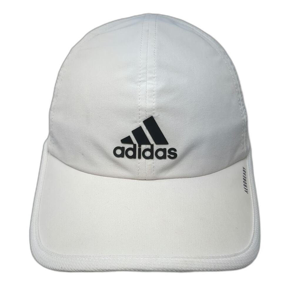 Adidas Baseball Cap White One Size AEROREADY Slideback Performance Logo Hat